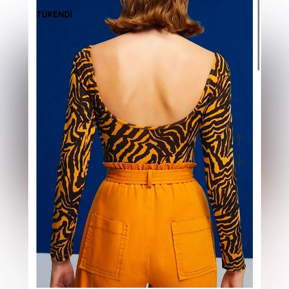 Nocturne tiger print long sleeve bodysuit - Picture 6 of 10